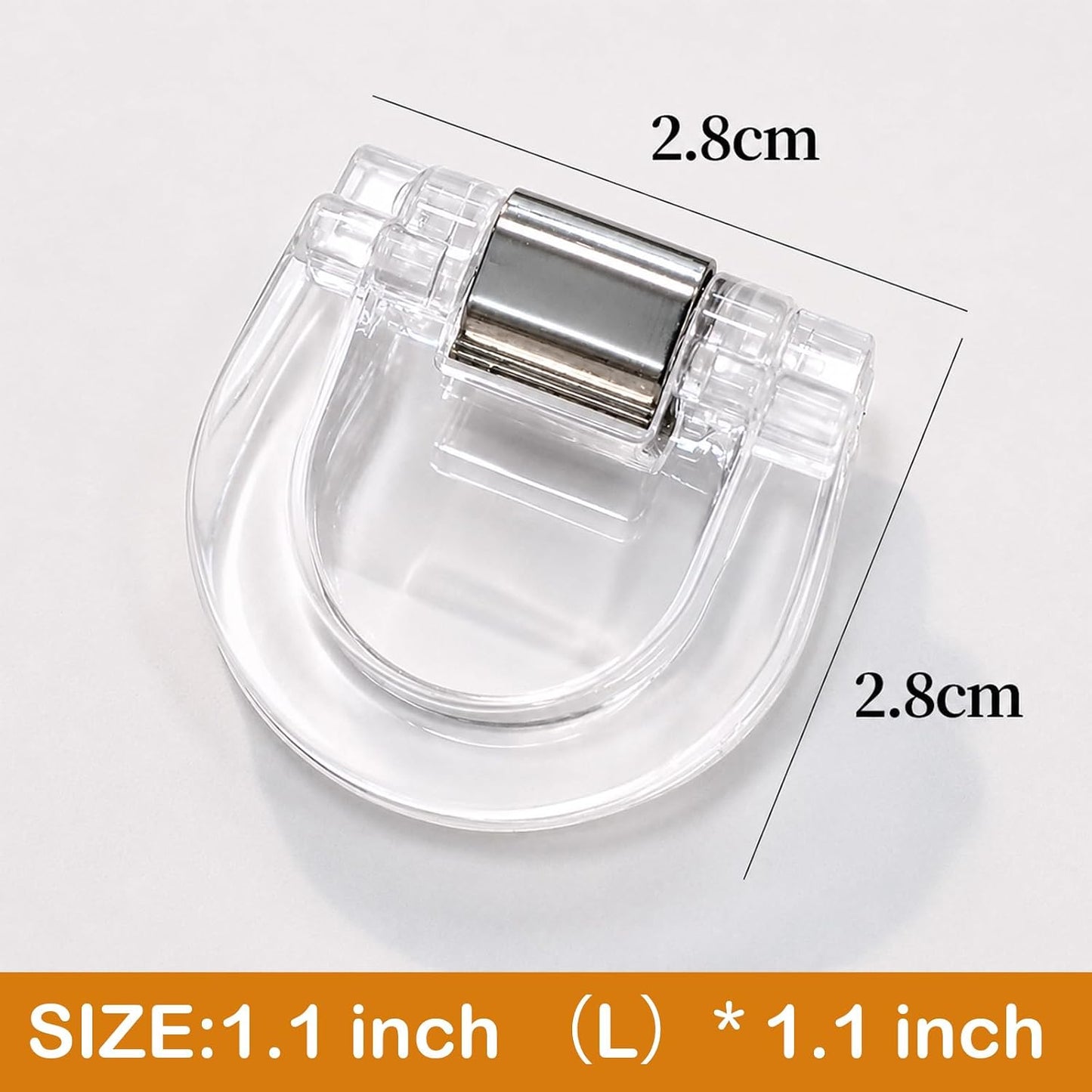 FJW Pant Hem Clips for Length, No Sew Instant Hemming Tool, Transparent Pant Cuff Clips to Shorten Jeans, Dress Pants & Trousers, Reusable Alternative to Hemming Tape