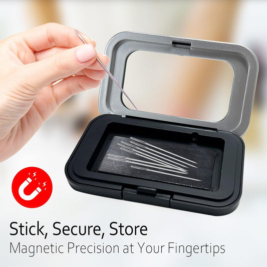 FJW magnetic needle case open view showing needle storage