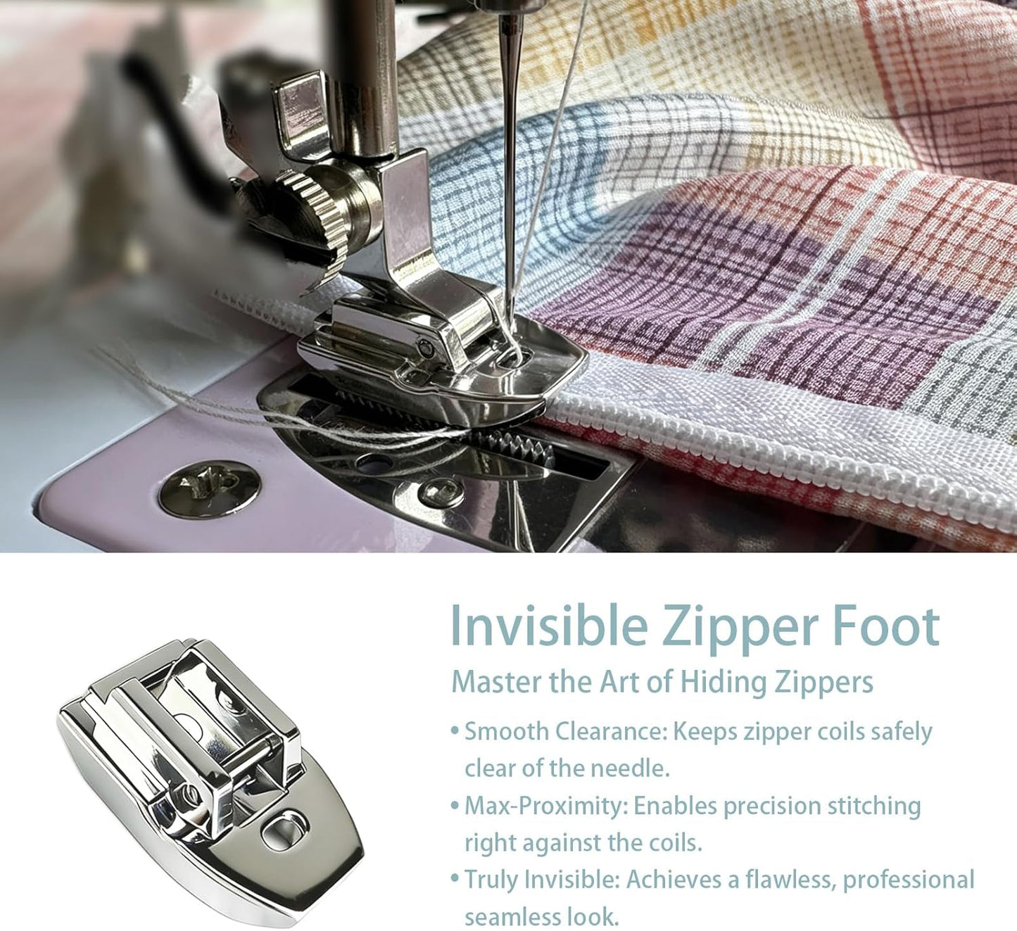 Zipper Presser Foot Set 4 Pcs
