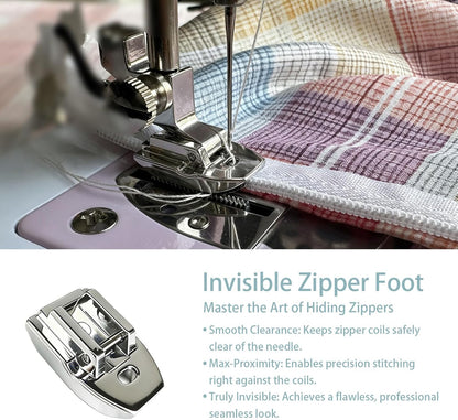 Zipper Presser Foot Set 4 Pcs